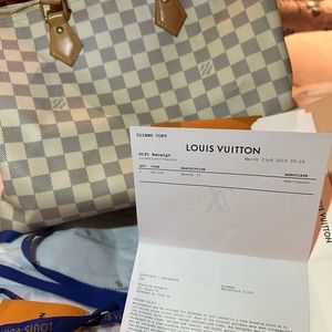 ***AUTHENTIC*** Louis Vuitton Speedy 35 in Damier Azur